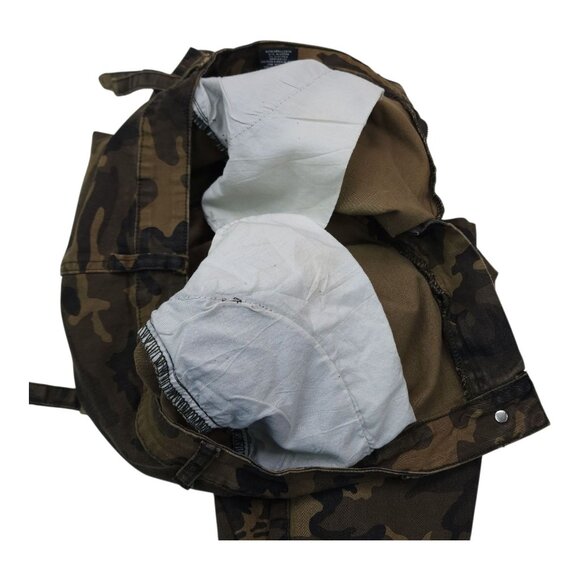 Fashion Nova Mens Camouflage Cargo Pants Size L Elastic Leg Opening - Picture 9 of 12